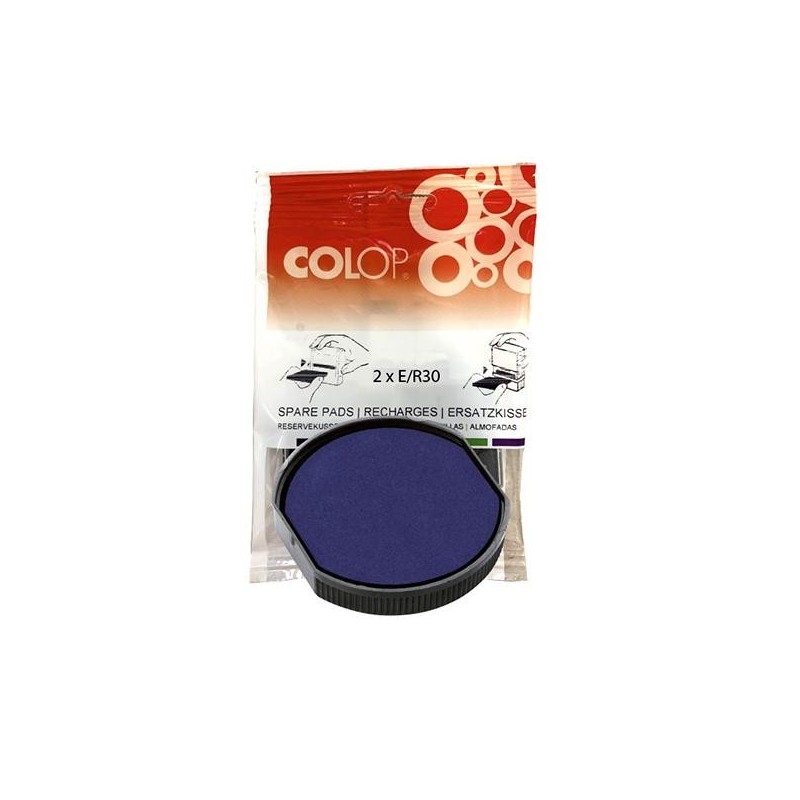 Almohadillas Colop E/R30 - Color azul - Pack 2 ud