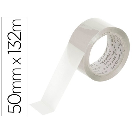 CINTA ADHESIVA Q-CONNECT POLIPROPILENO TRANSPARENTE 132 MT X 50 MM PARA EMBALAJE