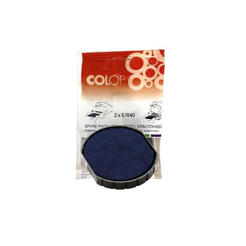 Almohadillas Colop E/R40 - Color azul - Pack 2 ud