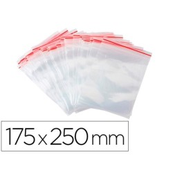 BOLSA PLASTICO AUTOCIERRE Q-CONNECT 175X250 MM PAQUETE DE 100 UNIDADES