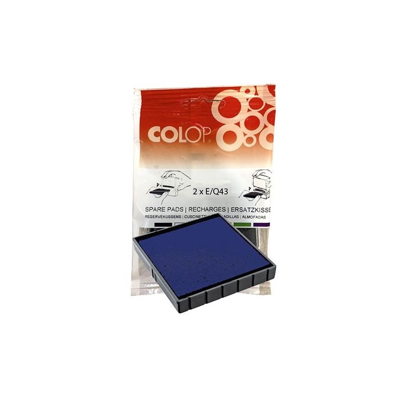 Almohadillas Colop E/Q43 - Color azul - Pack 2 ud Almohadillas Colop E/Q43 - Color azul - Pack 2 ud