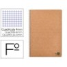 CUADERNO ESPIRAL LIDERPAPEL FOLIO ECOUSE TAPA CARTULINA KRAFT 80H PAPEL RECICLADO 80 GR CUADRO 4MM CON MARGEN
