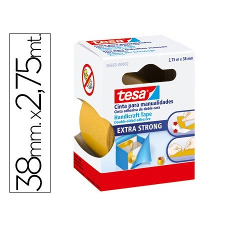 CINTA DOBLE CARA TESA FILM MANUALIDADES 2,75MT X38MM