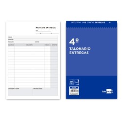 TALONARIO LIDERPAPEL ENTREGAS CUARTO ORIGINAL Y COPIA T226