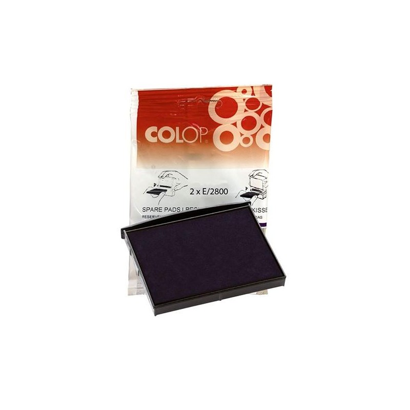 Almohadillas Colop E/2800 - Color azul - Pack 2 ud