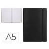 LIBRETA INDICE LIDERPAPEL SIMILPIEL A5 120 HOJAS 70G/M2 COLOR NEGRO