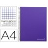 CUADERNO ESPIRAL LIDERPAPEL A4 MICRO JOLLY TAPA FORRADA 140H 75 GR CUADRO 5MM 5 BANDAS 4 TALADROS COLOR LILA
