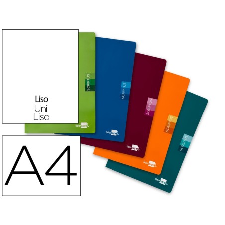 LIBRETA LIDERPAPEL SCRIPTUS A4 48 HOJAS 90G/M2 LISO SIN MARGEN
