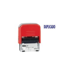 Sello Printer Fórmulas Colop - Duplicado - Automático - 14 x 38 mm - Color rojo