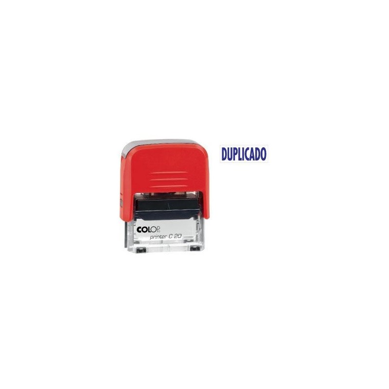 Sello Printer Fórmulas Colop - Duplicado - Automático - 14 x 38 mm - Color rojo