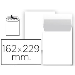 SOBRE LIDERPAPEL BOLSA N 16 BLANCO C5 162X229 MM TIRA DE SILICONA PAQUETE DE 25 UNIDADES