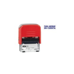 Sello Printer Fórmulas Colop - Para abonar en cuenta - Automático - 14 x 38 mm - Color azul