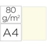 PAPEL COLOR LIDERPAPEL A4 80G/M2 CREMA PAQUETE DE 100