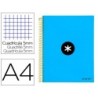CUADERNO ESPIRAL LIDERPAPEL A4 MICRO ANTARTIK TAPA FORRADA120H 100 GR CUADRO5MM 5 BANDAS4 TALADROS COLOR AZUL