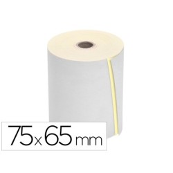 ROLLO SUMADORA Q-CONNECT ELECTRO 75 MM ANCHO X 65 MM DIAMETRO COPIATIVO CON 2 HOJASSIN BISFENOL A (PACK INDIVISIBLE 10 UDS)