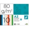 PAPEL COLOR LIDERPAPEL A3 80GR/M2 10 COLORES SURTIDOS PAQUETE 100 HOJAS