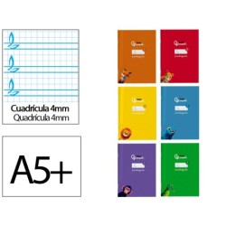 LIBRETA LIDERPAPEL PAUTAGUIA TAPA CARTONCILLO 32 HOJAS DIN A5 70 G CUADRICULADO PAUTADO 4 MM