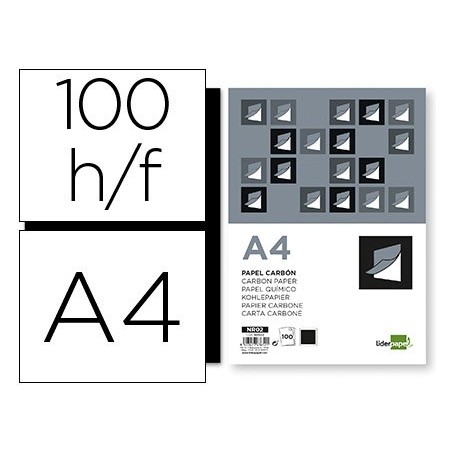 PAPEL CARBON LIDERPAPEL FILM NEGRO DIN A4 CAJA DE 100 HOJAS