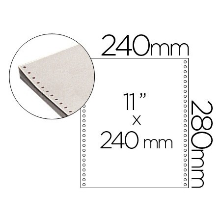 PAPEL CONTINUO 240X11 BLANCO CAJA DE 2500 HOJAS