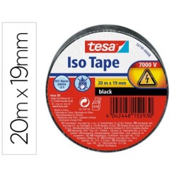 CINTA ADHESIVA AISLANTE TESA 20 MT X 19 MM COLOR NEGRO