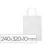 BOLSA PAPEL Q-CONNECT CELULOSA BLANCO S CON ASA RETORCIDA 240X320X10 MM (PACK INDIVISIBLE 25 UDS)
