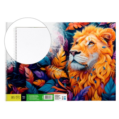 BLOC DIBUJO LIDERPAPEL ARTISTICO ESPIRAL 460X325MM 20 HOJAS 180 G/M2 SIN RECUADROPERFORADO