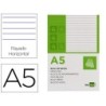BLOC NOTAS LIDERPAPEL HORIZONTAL A5 80 HOJAS 60G/M2 PERFORADO