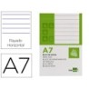 BLOC NOTAS LIDERPAPEL HORIZONTAL A7 80 HOJAS 60G/M2 PERFORADO