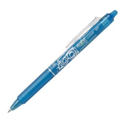 Bolígrafo borrable retráctil Pilot Frixion Clicker - Punta 0,7 mm - Color azul claro