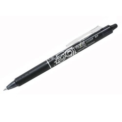 Bolígrafo borrable retráctil Pilot Frixion Clicker - Punta 0,7 mm - Color negro