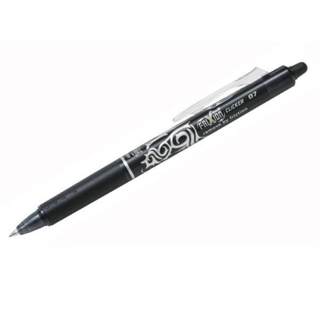 Bolígrafo borrable retráctil Pilot Frixion Clicker - Punta 0,7 mm - Color negro