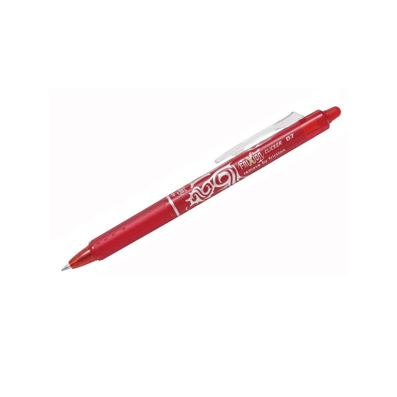 Bolígrafo borrable retráctil Pilot Frixion Clicker - Punta 0,7 mm - Color rojo Bolígrafo borrable retráctil Pilot Frixion Clicker - Punta 0,7 mm - Color rojo