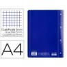 CUADERNO ESPIRAL LIDERPAPEL A4 MICRO SERIE AZUL TAPA BLANDA 80H 80 GR CUADRO5MM CON MARGEN 4 TALADROS AZUL