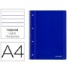 CUADERNO ESPIRAL LIDERPAPEL A4 MICRO SERIE AZUL TAPA BLANDA 80H 80 GR HORIZONTAL CON MARGEN 4 TALADROS AZUL