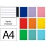 CUADERNO ESPIRAL LIDERPAPEL A4 MICRO SMART TAPA BLANDA 80H60GR HORIZONTAL 7MM DOBLE MARGEN 4 TALADROS COLORES