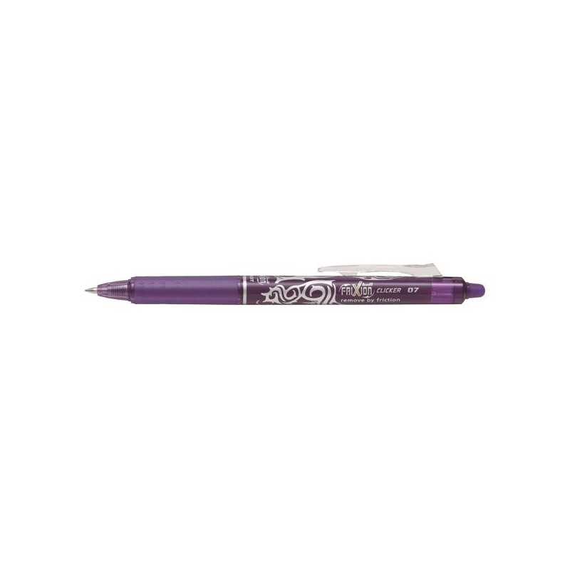 Bolígrafo borrable retráctil Pilot Frixion Clicker - Punta 0,7 mm - Color violeta