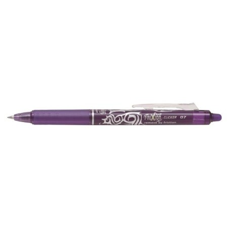 Bolígrafo borrable retráctil Pilot Frixion Clicker - Punta 0,7 mm - Color violeta