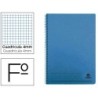 CUADERNO ESPIRAL LIDERPAPEL FOLIO 100H CUADRO 4MM TAPA AZUL CON MARGEN 70 GR (PACK INDIVISIBLE 5 UDS)