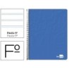 CUADERNO ESPIRAL LIDERPAPEL FOLIO WRITE TAPA BLANDA 80H 60GR PAUTA 2,5 MM CON MARGEN COLOR AZUL (PACK INDIVISIBLE 10 UDS)