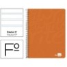 CUADERNO ESPIRAL LIDERPAPEL FOLIO WRITE TAPA BLANDA 80H 60GR PAUTA 2,5 MM CON MARGEN COLOR NARANJA (PACK INDIVISIBLE 10 UDS)