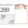 ETIQUETAS LIDERPAPEL SOBRE DE 10 H. + 2 H. OBSEQUIO 10X38 MM -21 UNIDADES POR HOJA