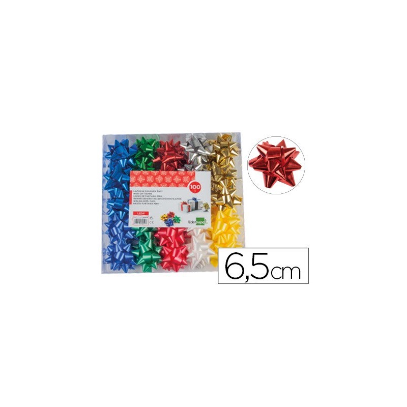 LAZOS LIDERPAPEL FANTASIA MAXI COLORES METALIZADOS SURTIDOS (PACK INDIVISIBLE 100 UDS)