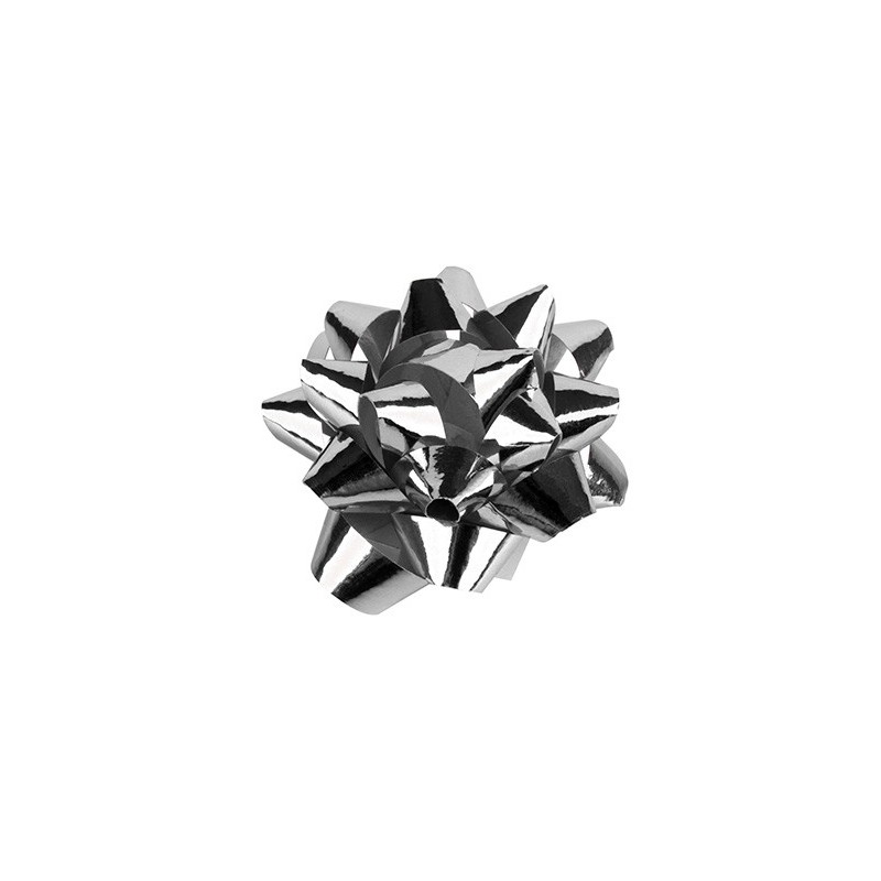 LAZOS LIDERPAPEL FANTASIA MEDIANOS COLOR PLATA METALIZADO (PACK INDIVISIBLE 100 UDS)