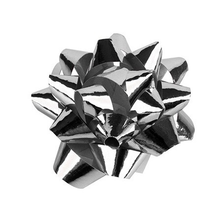 LAZOS LIDERPAPEL FANTASIA MEDIANOS COLOR PLATA METALIZADO (PACK INDIVISIBLE 100 UDS)