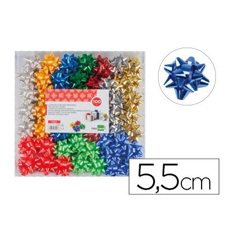 LAZOS LIDERPAPEL FANTASIA MEDIANOS COLORES METALIZADOS SURTIDOS (PACK INDIVISIBLE 100 UDS)