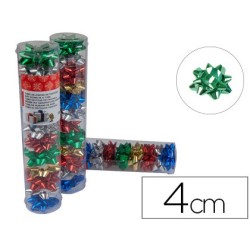 LAZOS LIDERPAPEL FANTASIA PEQUEÑO COLORES METALIZADOS SURTIDOS TUBO 12