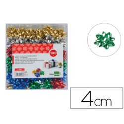 LAZOS LIDERPAPEL FANTASIA PEQUEÑOS COLORES METALIZADOS SURTIDOS (PACK INDIVISIBLE 100 UDS)