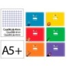 LIBRETA LIDERPAPEL PAUTAGUIA TAPA CARTONCILLO 32 HOJAS DIN A5 70 G CUADRICULADO PAUTADO 4 MM APAISADO CON MARGEN