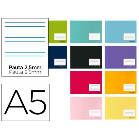 LIBRETA LIDERPAPEL SMART A5 APAISADA 32H 60G/M2 PAUTA 2,5 MM CON MARGEN