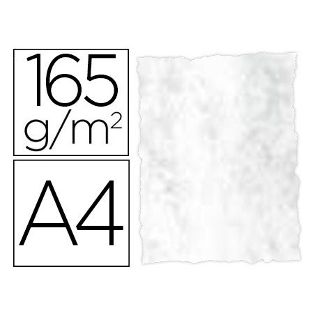 PAPEL COLOR LIDERPAPEL PERGAMINO CON BORDES A4 165G/M2 GRIS PACK DE 25 HOJAS